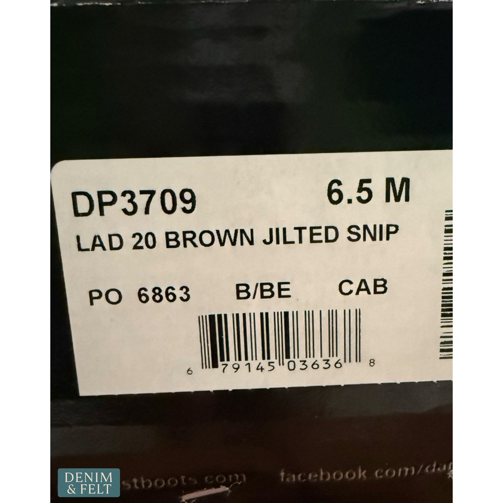NEW Dan Post Jilted Womens Over The Knee Western Boots Brown Leather Size 6.5 M - Picture 14 of 16